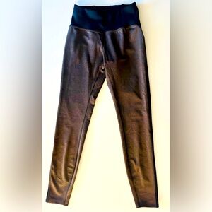 REI Co-Op Chocolate Brown and Black Athletic Leggings - Size Small